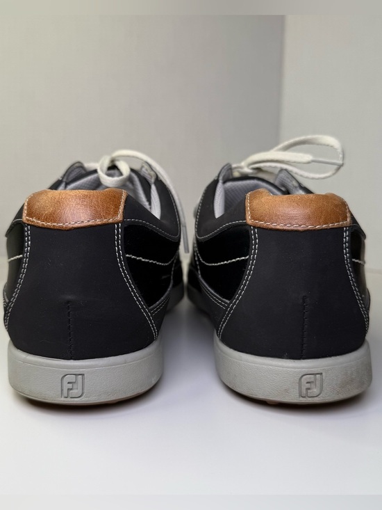 FootJoy Men\'s Contour Casual Spike-less Leather Golf Shoes Black Size 10M